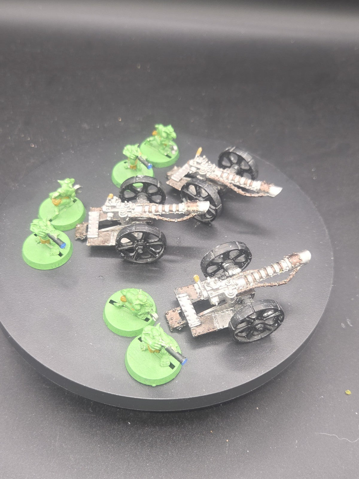 Warhammer 40k Orks Zzap Gun with Grot Crew x3 Metal OOP - Mek Gunz3