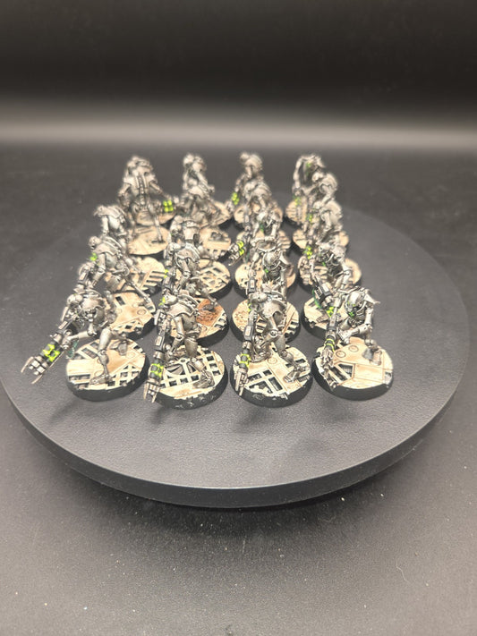 Pro Painted Warhammer 40k Necron Warriors×20 Upgraded bases1