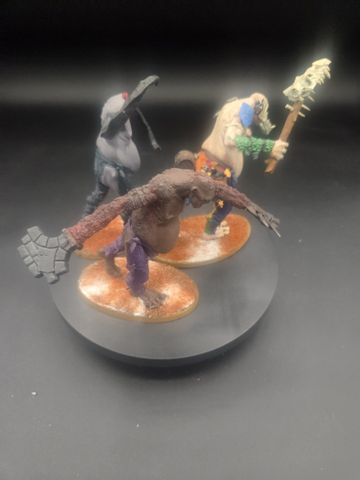 Sigmar Sons Of Behemat Mancrusher Gargant Mob Lot - 3 Models Fully Painted Based3