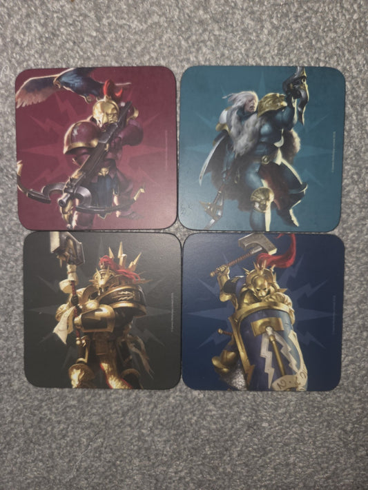 Warhammer Age of Sigmar Coasters Set of 4 Stormcast/ Heresy Themed x4 Coasters1