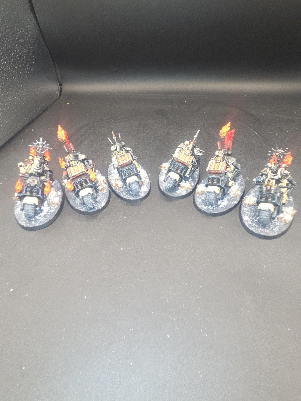 Warhammer 40k Dark Angels Ravenwing Black Knights x6 Painted & kitbashed0