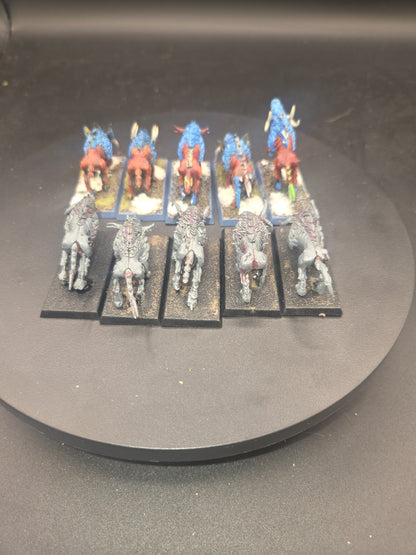 10 CHAOS WARHOUNDS WARHAMMER AGE OF SIGMAR SLAVES TO DARKNESS Tabletop Ready2