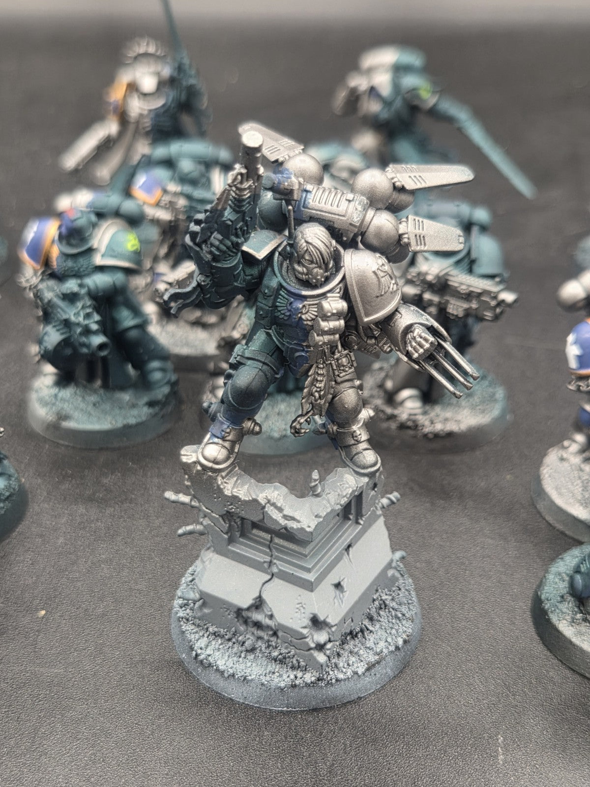 Warhammer 40k Primaris Space Marine Army Alpha Legion lot Unique Paintjob8