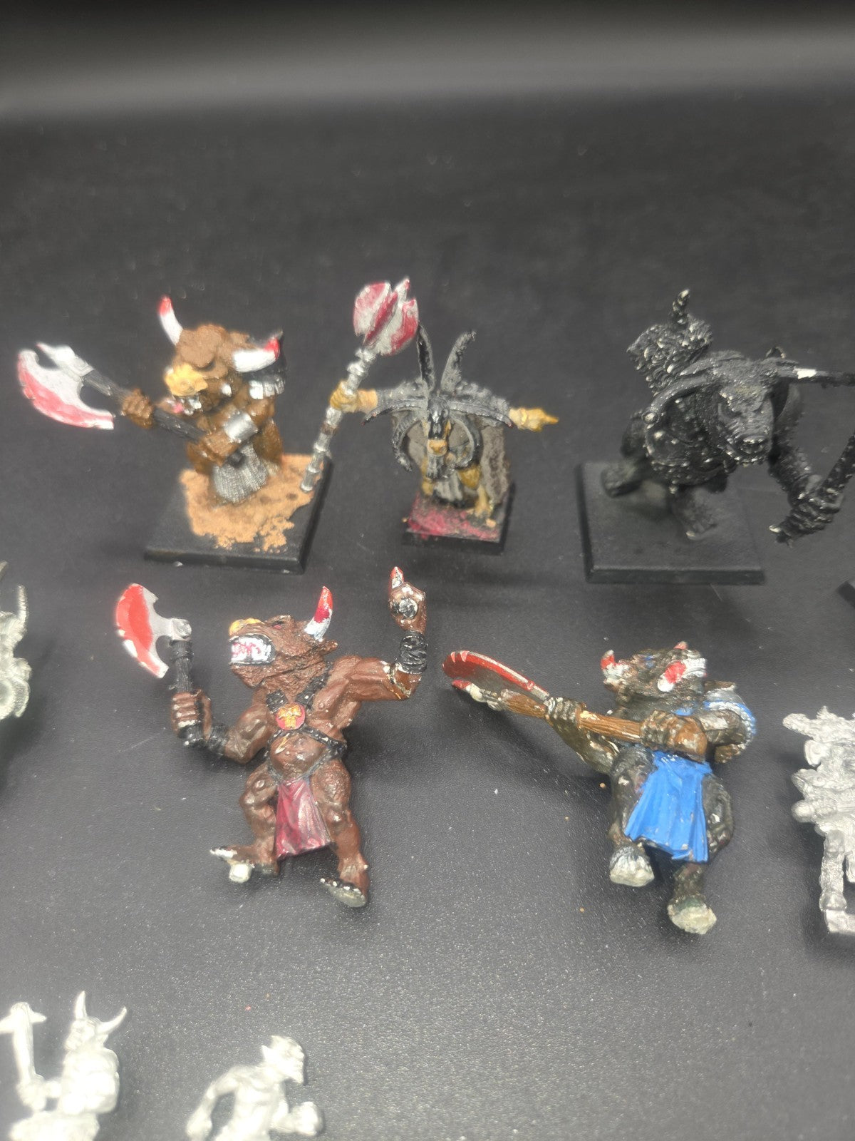 Warhammer Classic Minotaur / Beastman lot w/ Gorthor Chaos Metal OOP Fantasy2