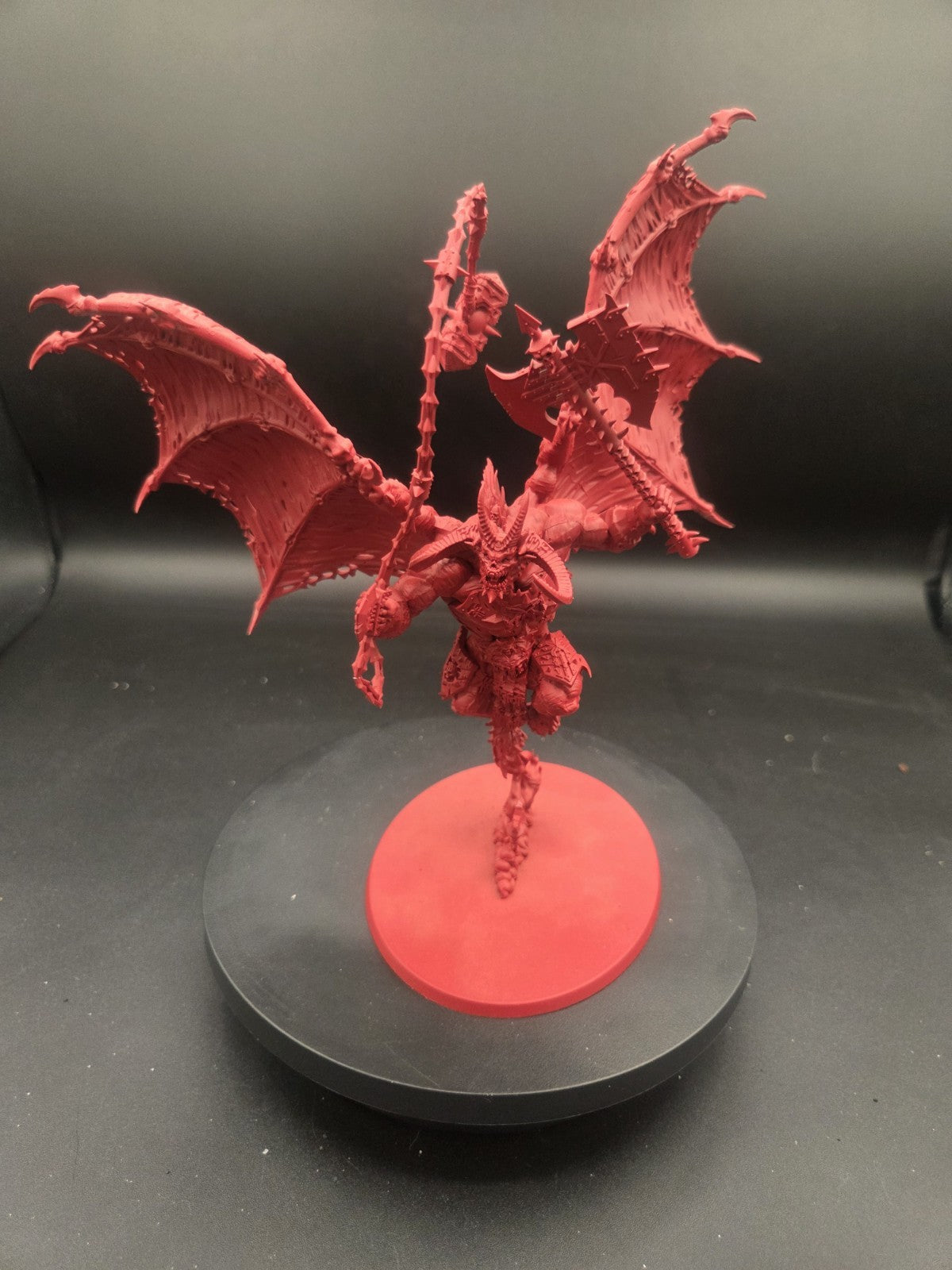 Warhammer Age of Sigmar Blades of Khorne Bloodthirster built + primed0