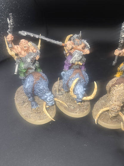 OGOR MAWTRIBES Mournfang Pack ( 4 ) Tabletop Ready Well Painted & based1