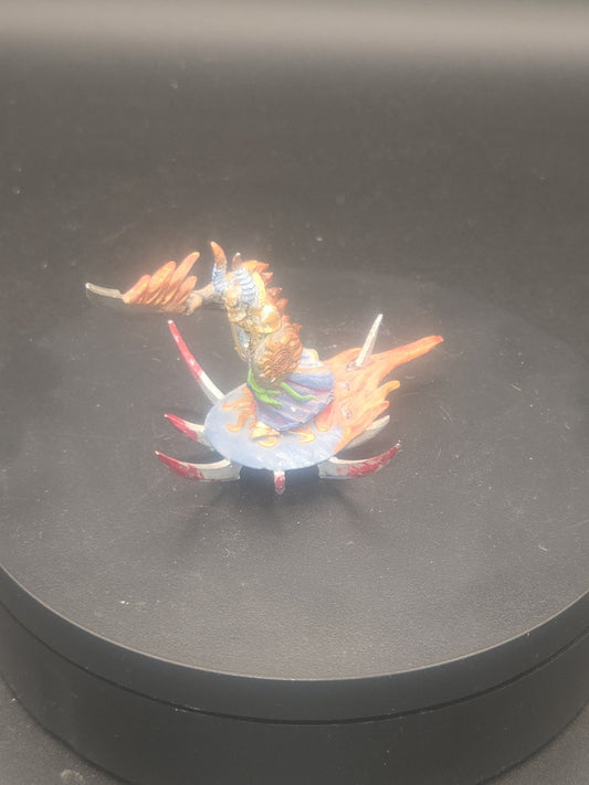 Warhammer Chaos Lord of Tzeentch on Flying Disc Metal - OOP - painted0