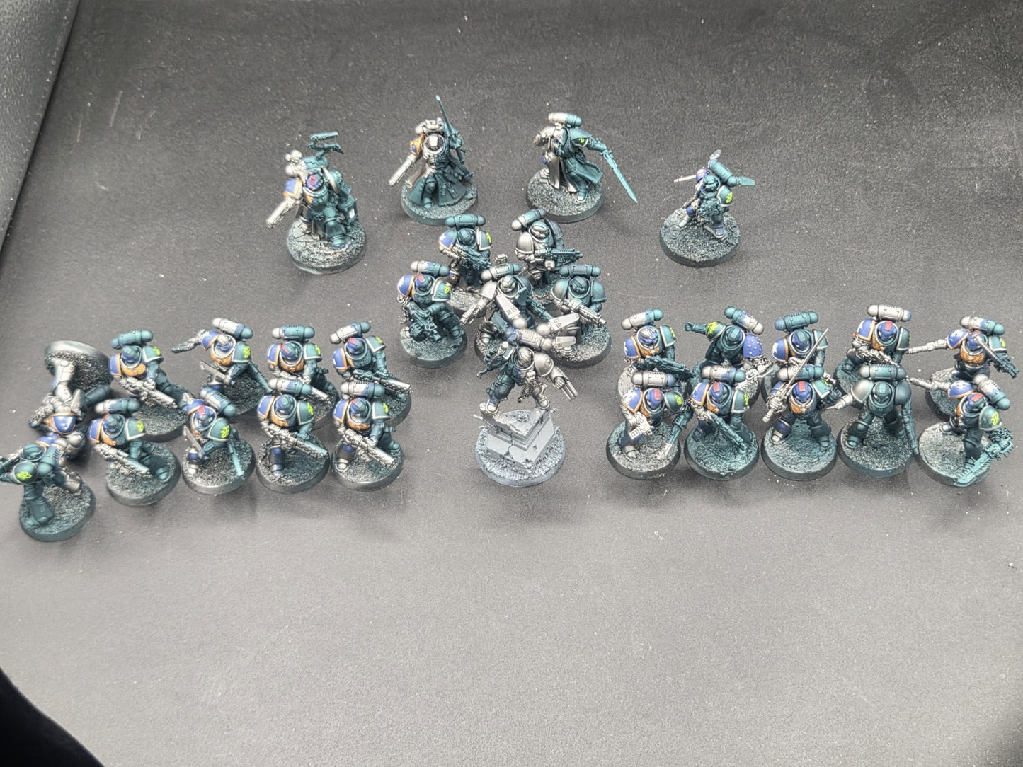 Warhammer 40k Primaris Space Marine Army Alpha Legion lot Unique Paintjob0