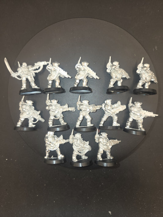 Warhammer 40K Cadian Kasrkin x13  VINTAGE Metal - Rare OOP - Stormtroopers0