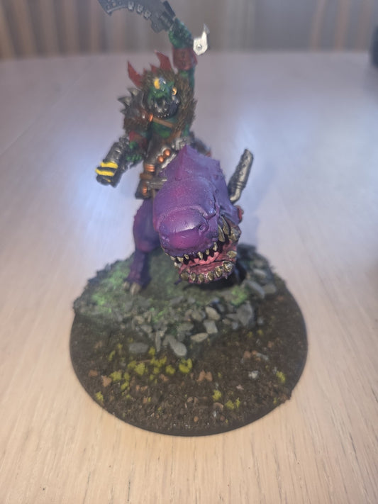 Warhammer 40k Orks Ork Beastboss on Squigosaur1
