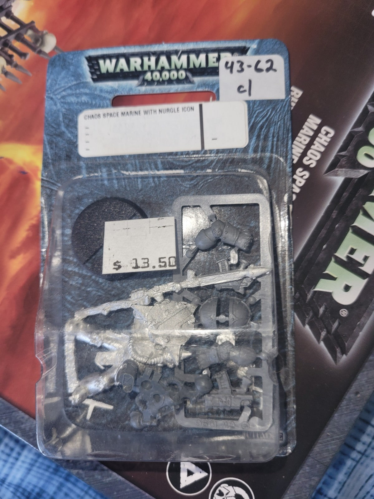 Warhammer 40k Chaos Space with Nurgle Icon Metal OOP 43-620