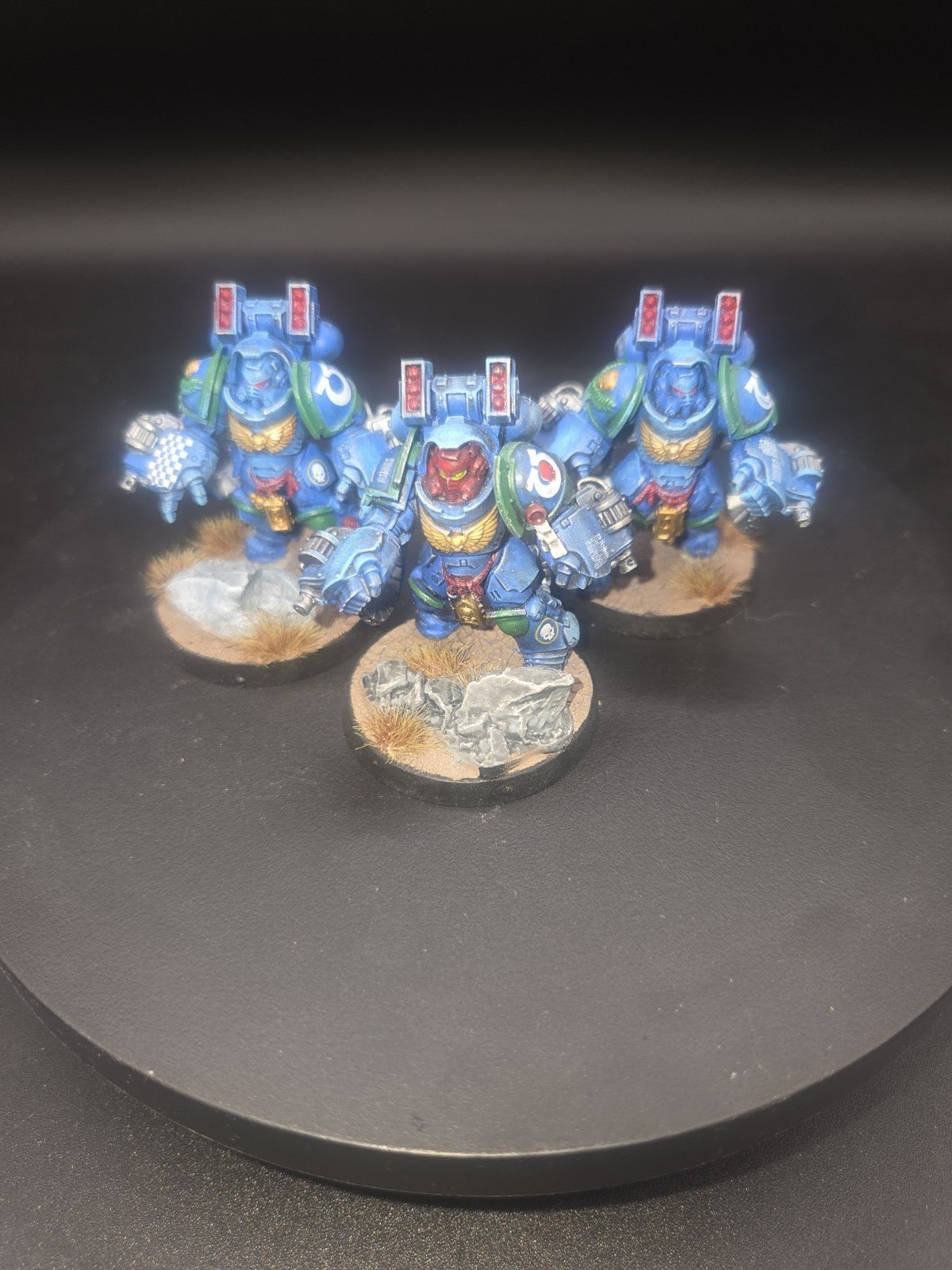 Warhammer 40k Space Marines Ultramarines Primaris Aggressors x3 Painted1