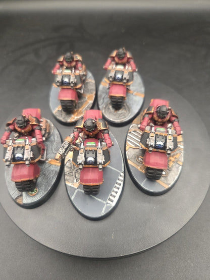 BLOOD ANGELS 5 Scout Bike Tabletop Ready Warhammer 40K 0