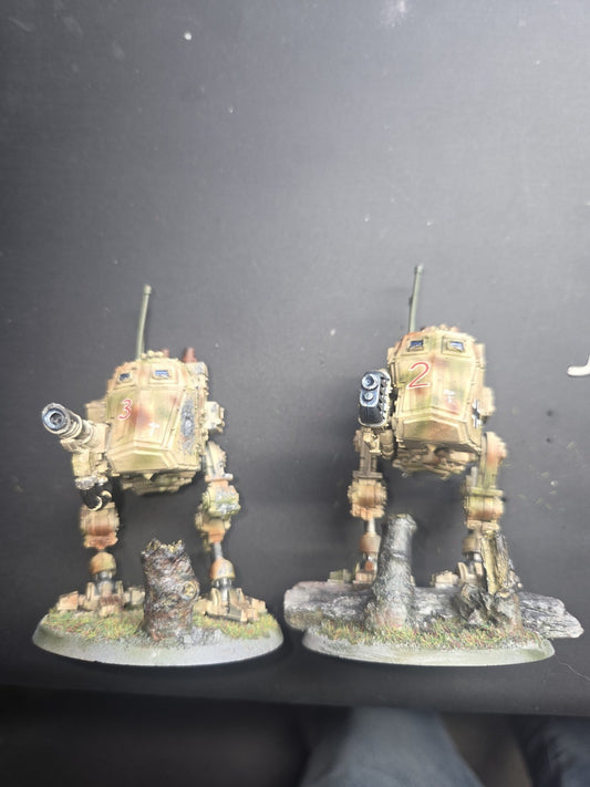 Well Painted Sentinel x2 Astra Militarum Imperial Guard Warhammer 40K0