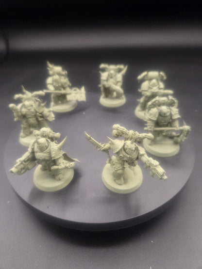 DEATH GUARD 7 Plague Marines #1 Warhammer 40K 0940 primed0