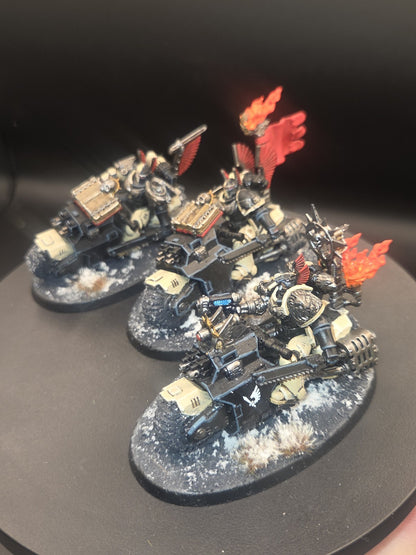 Warhammer 40k Dark Angels Ravenwing Black Knights x6 Painted & kitbashed3