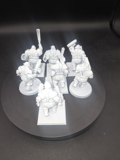 Warhammer 40k: Ogryn kitbash Lot (6 Ogryn + Leader Nork Deddog ) Made from Ogors4