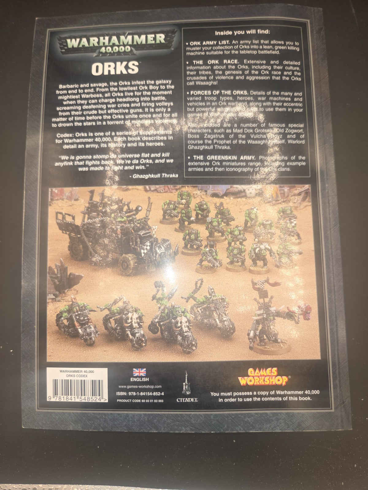 Warhammer 40k Codex: Orks 4th Edition great shape 1