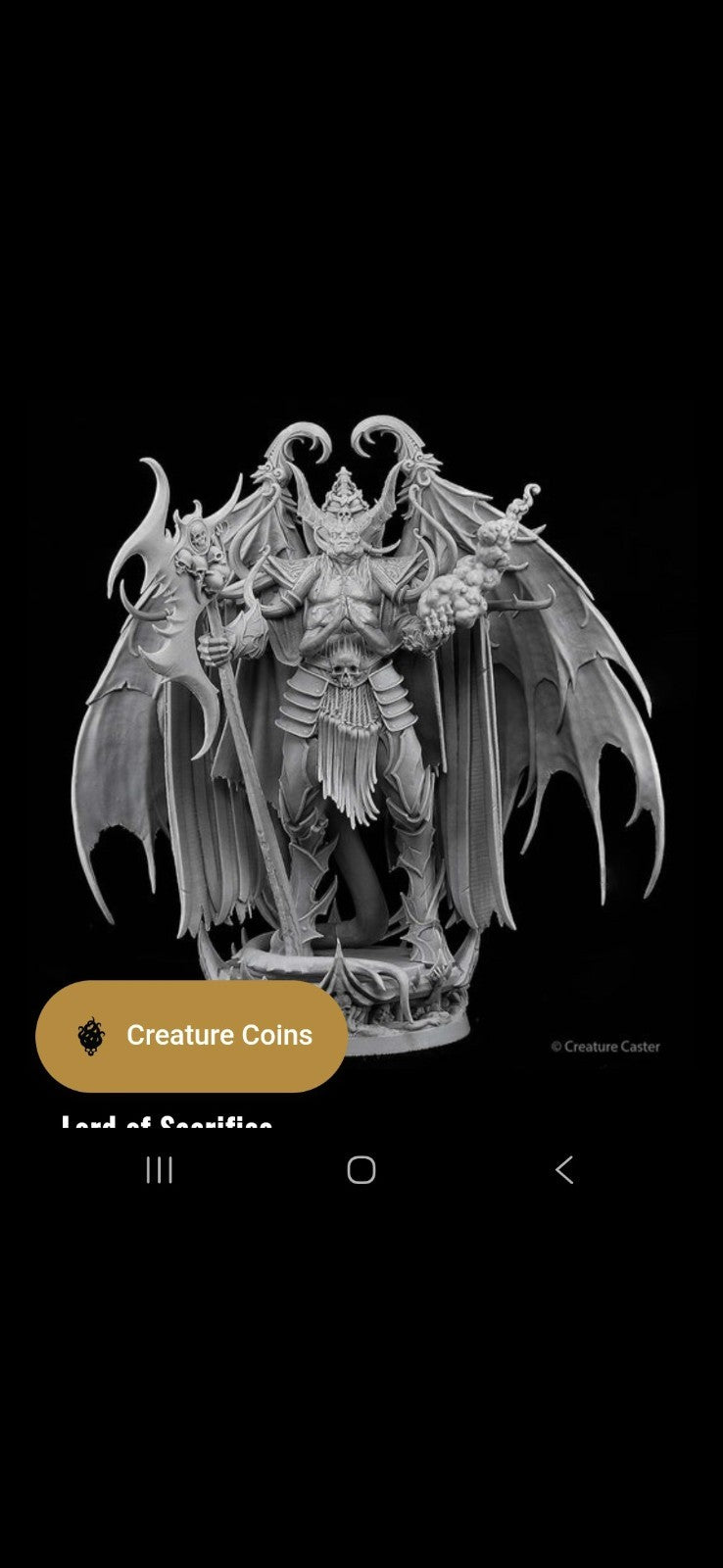 Creature Caster Lord of Sacrifice - Daemon Prince OOP  NiB 0