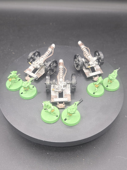 Warhammer 40k Orks Zzap Gun with Grot Crew x3  Metal OOP - Mek Gunz2
