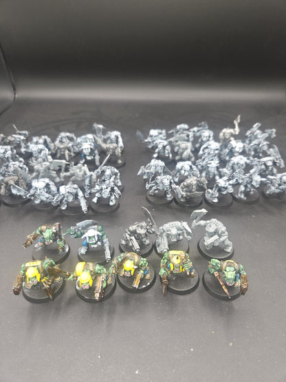 50 Ork Boyz with Sluggas & Choppas 40k Orks Boyz OOP All on 32mm bases1