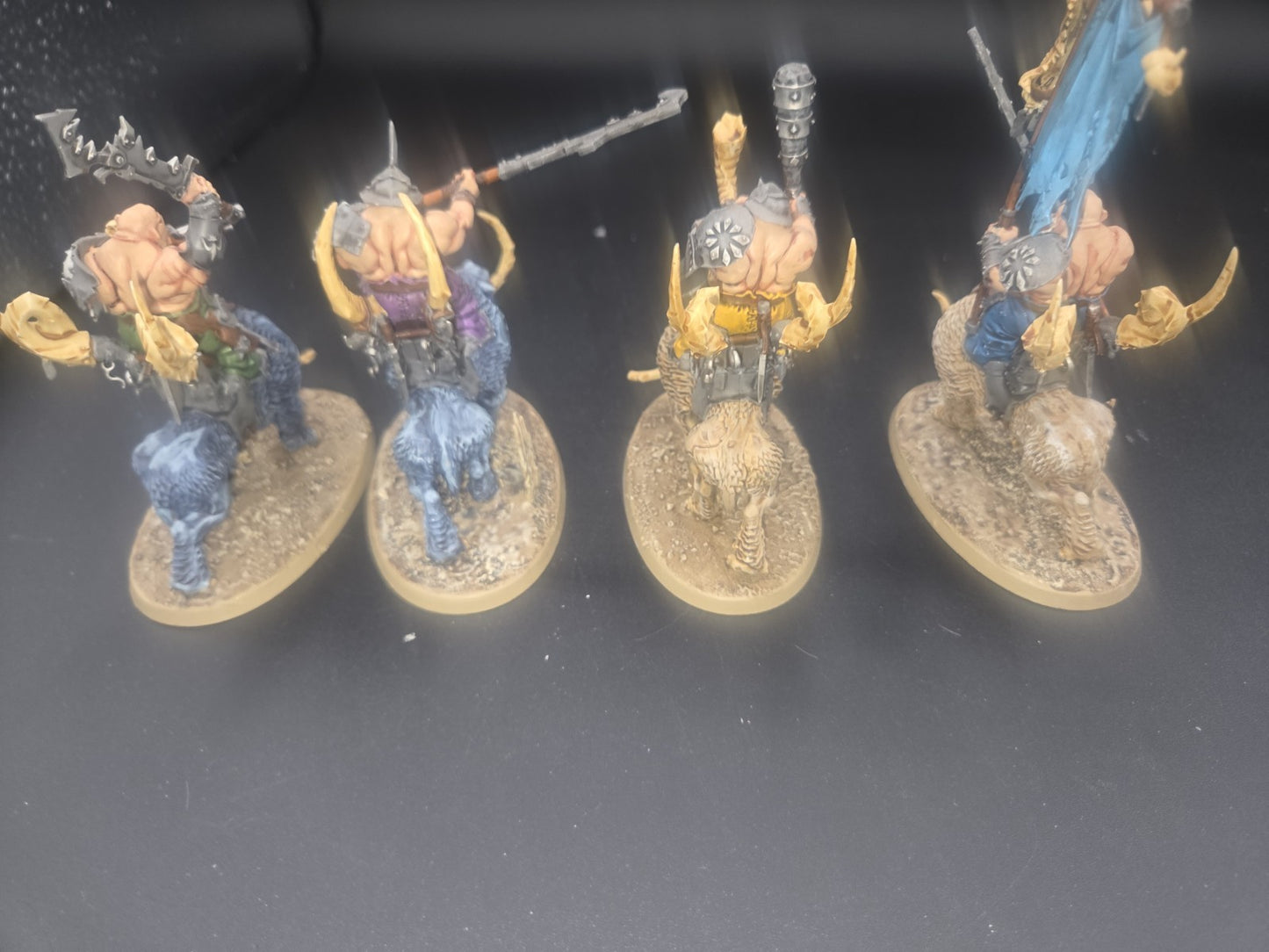 OGOR MAWTRIBES Mournfang Pack ( 4 ) Tabletop Ready Well Painted & based3