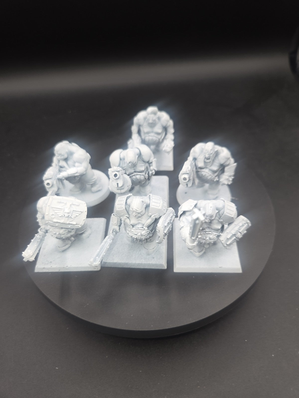 Warhammer 40k: Ogryn kitbash Lot (6 Ogryn + Leader Nork Deddog ) Made from Ogors0