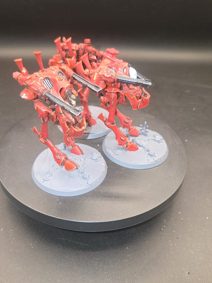 Warhammer 40K Aeldari War Walker x3 Tabletop ready well painted Eldar2
