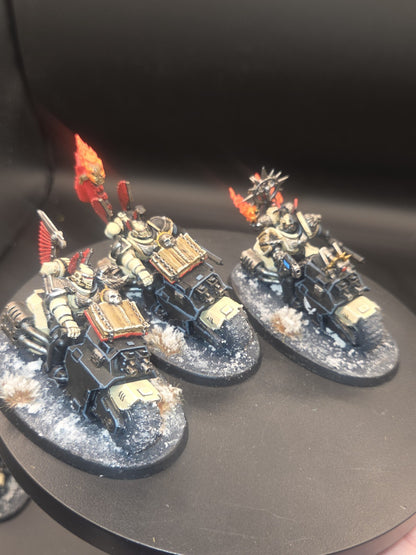 Warhammer 40k Dark Angels Ravenwing Black Knights x6 Painted & kitbashed4