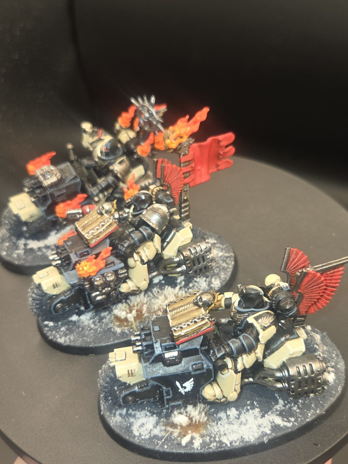 Warhammer 40k Dark Angels Ravenwing Black Knights x6 Painted & kitbashed6