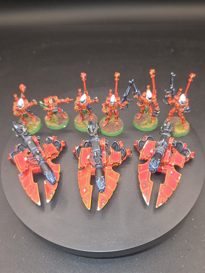 Warhammer 40k - Eldar Heavy Weapons Platform x3 - Metal OOP Well painted 0