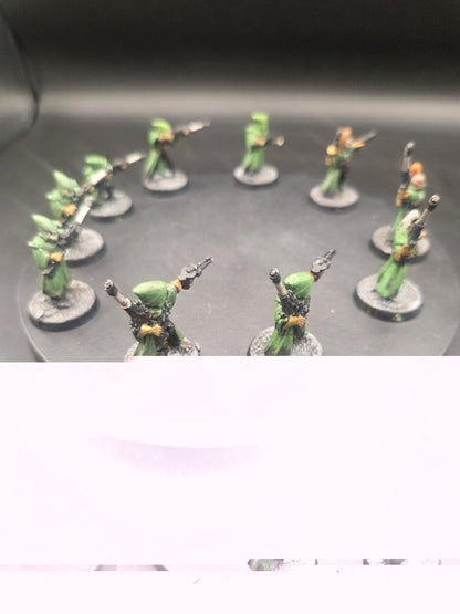 Warhammer 40k Aeldari  Eldar Ranger Scouts 10x OOP Metal - Painted 2E RT3