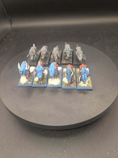 10 CHAOS WARHOUNDS WARHAMMER AGE OF SIGMAR SLAVES TO DARKNESS Tabletop Ready0