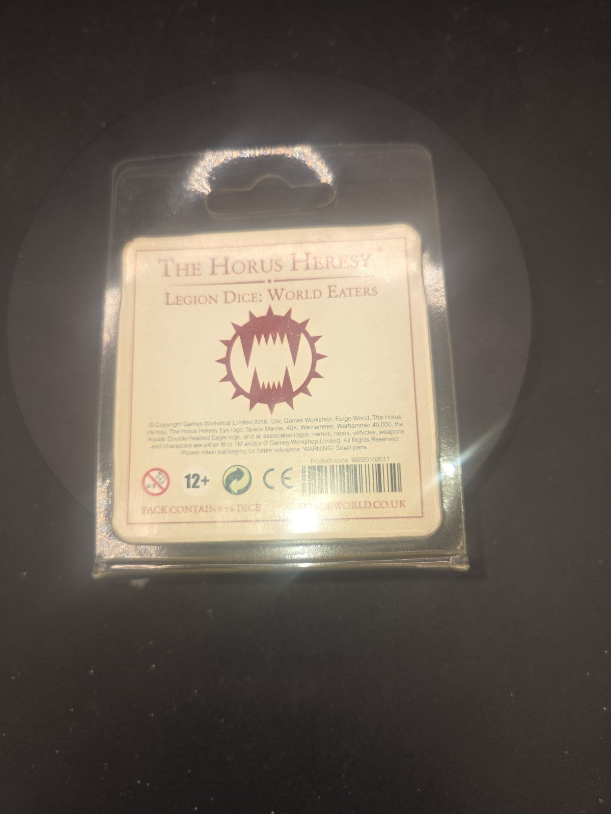 Warhammer Horus Heresy World Eaters Legion D6 Dice Set of 16 Forgeworld OOP NiB 1
