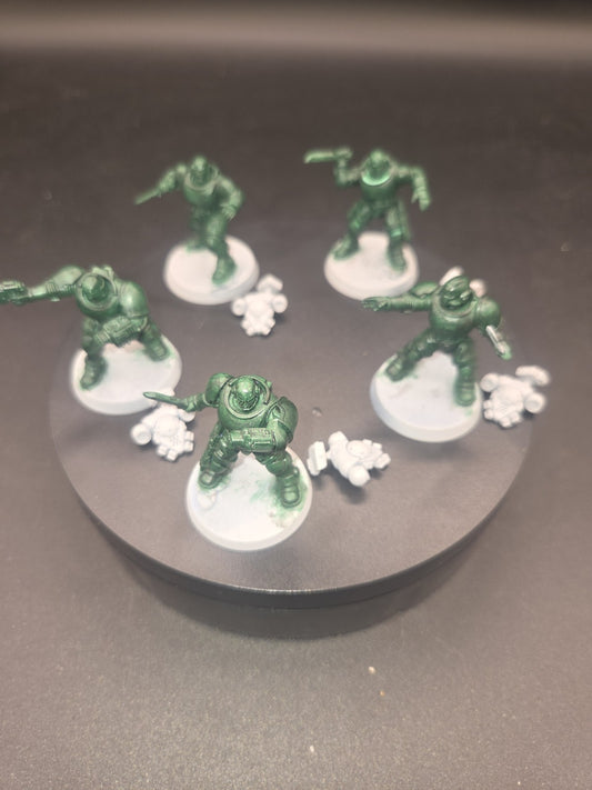 5x Scouts Space marine primaris with incursor backpacks0