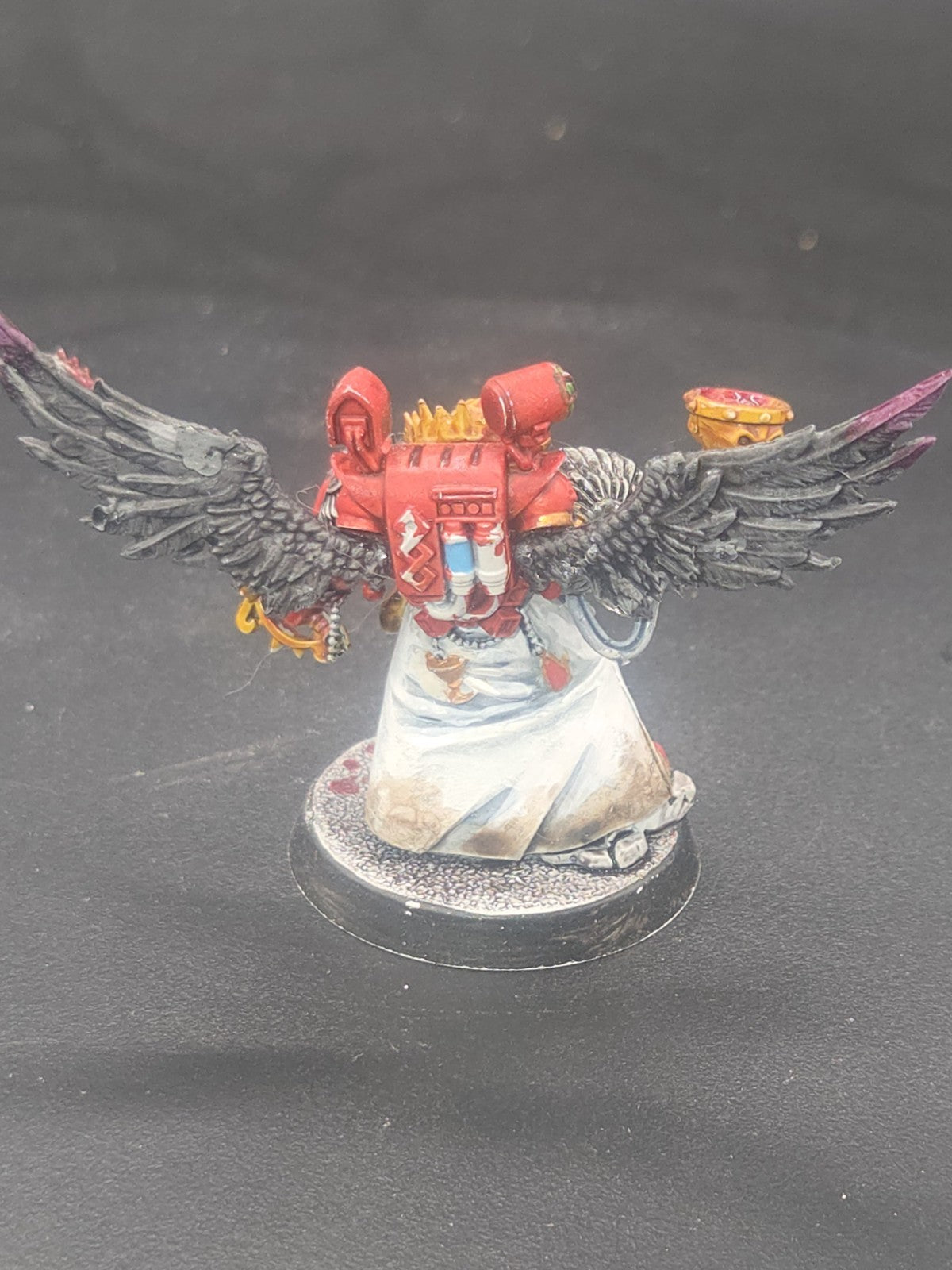 Tabletop Ready Warhammer 40k Blood Angels Sanguinary Priest. Kitbash wings2