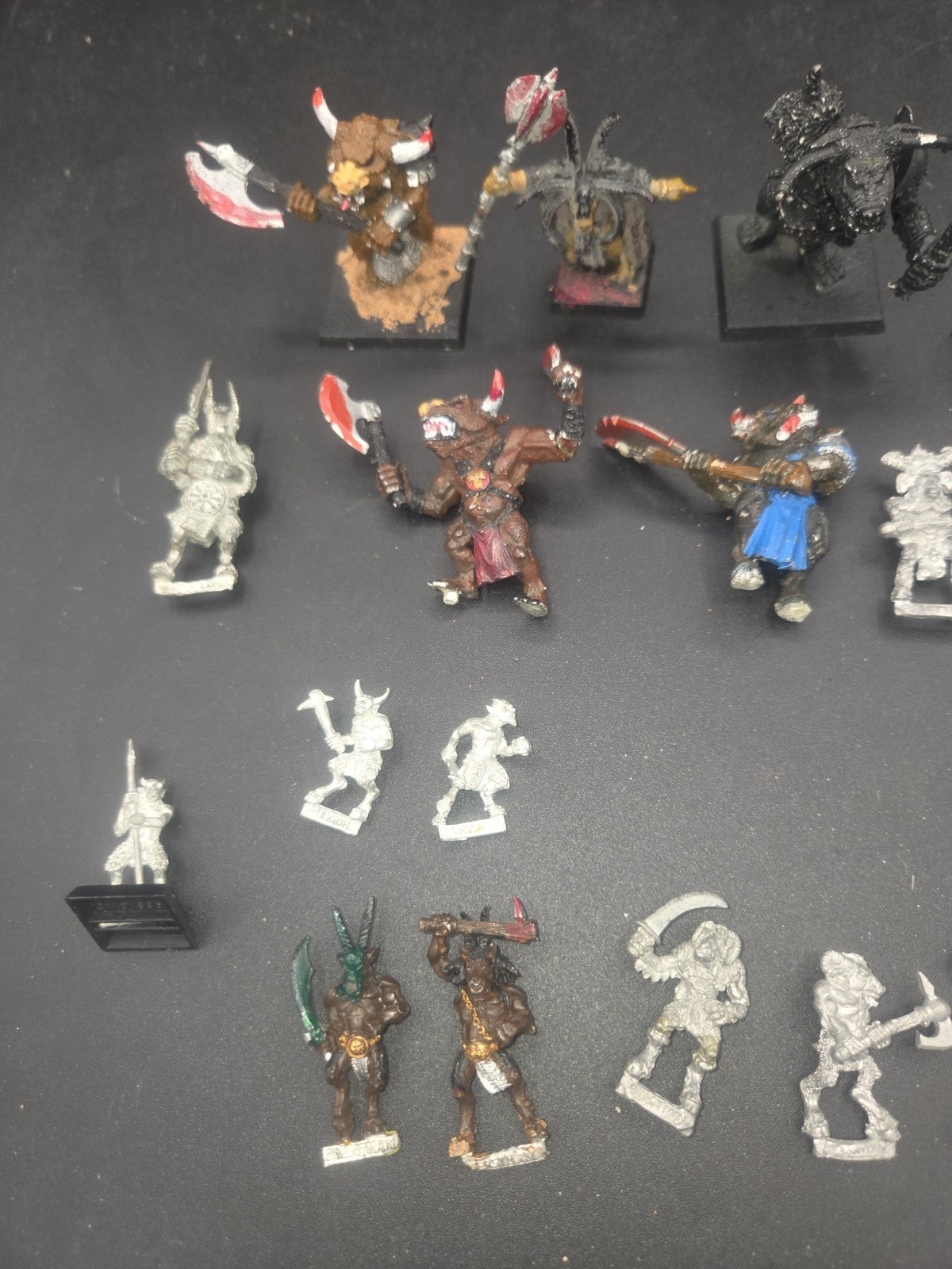 Warhammer Classic Minotaur / Beastman lot w/ Gorthor Chaos Metal OOP Fantasy0