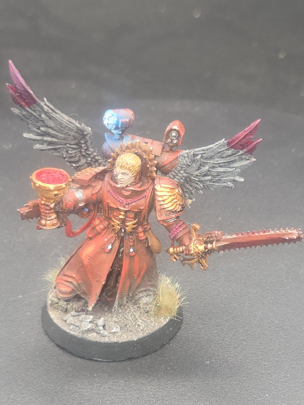 Tabletop Ready Warhammer 40k Blood Angels Sanguinary Priest. Kitbash wings0