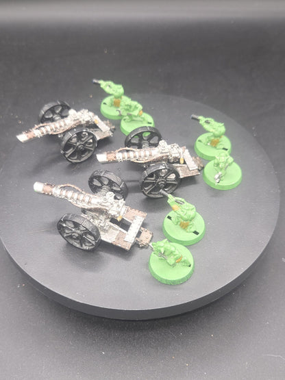 Warhammer 40k Orks Zzap Gun with Grot Crew x3  Metal OOP - Mek Gunz1