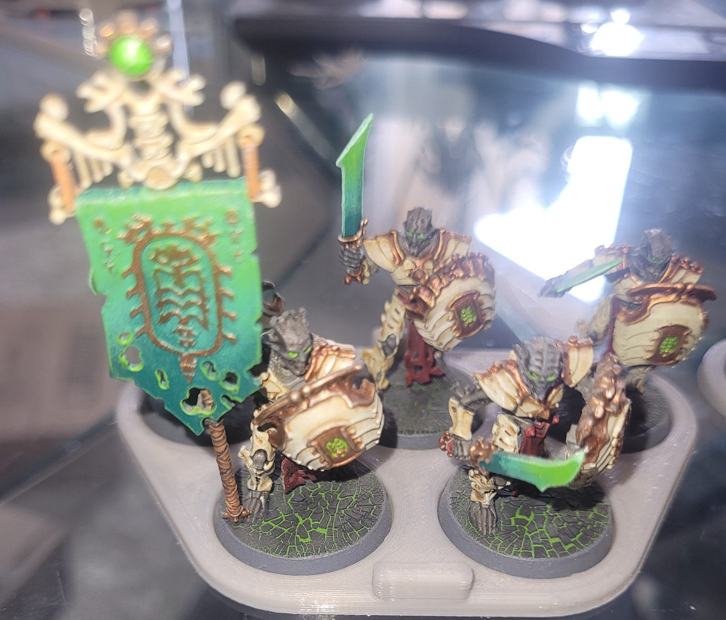 Warhammer AOS well painted and based Ossiarch Bonereapers Mortek Guard SK31522